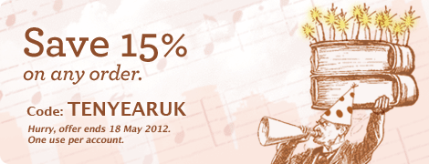 15% DISCOUNT UNTIL 18 MAY 2012