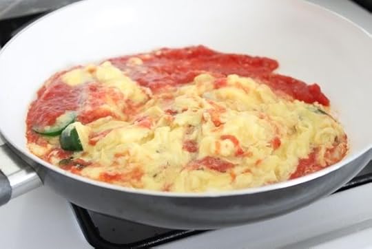 scrambling eggs