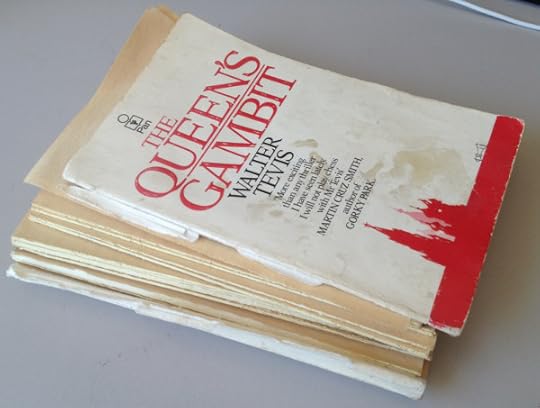 The Queen's Gambit by Walter Tevis. Book is in several pieces