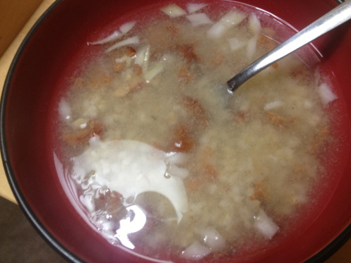 vegan miso rice soup