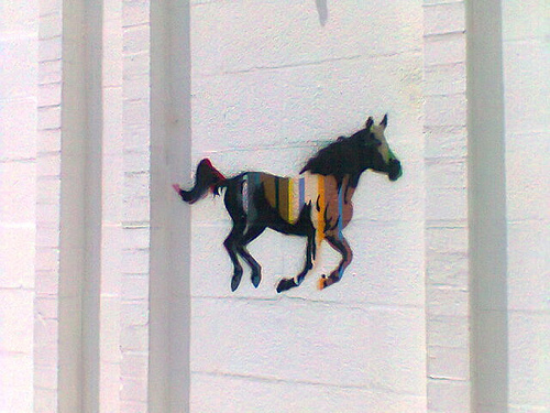 graffiti horse