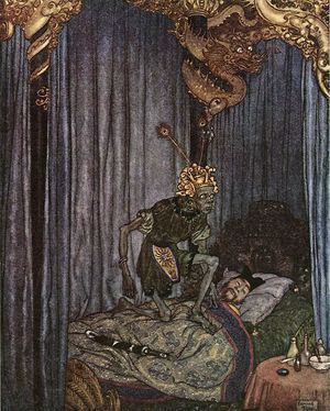 Illustration from The Nightingale by Edmund Dulac