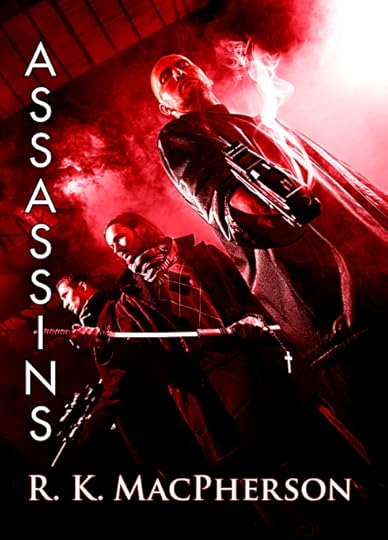 The revised cover for Assassins. I experimented with different font outlines and such, but decided to keep it simple.