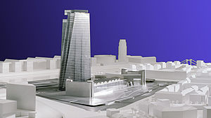 Model of the ECB's new headquarters, which is ...