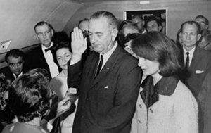 Lyndon B. Johnson taking the oath of office November 1963