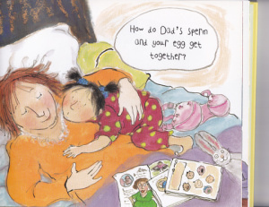 An interior illustration from MY MOM'S HAVING A BABY.