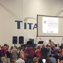 Praying over the Northstar Pulaski core team @nstarpulaski