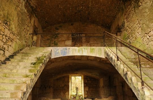 Stairs inside the Justice fortifications. Belfort, Franche-Comte, France. Photo by Thomas Bresson.
