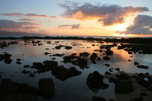 Sunset over Sharks Cove