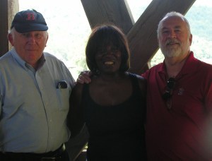Howard (l) with my wife Patricia Smith and me
