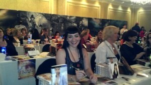 Shoshanna Evers signing books at Romanticon 2012