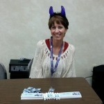 The horns suit this wicked blogger. (http://www.thejeepdiva.com)