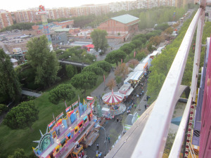 View from the big wheel, Fiestas del Barrio del Pilar, 2013.