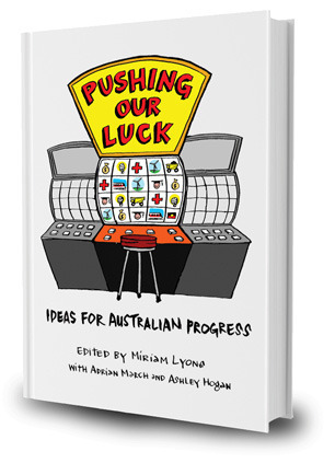 Pushing our luck cover on book mockup