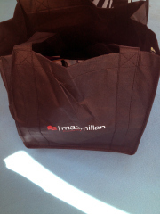 Our bag of macmillan goodies we got at check in.