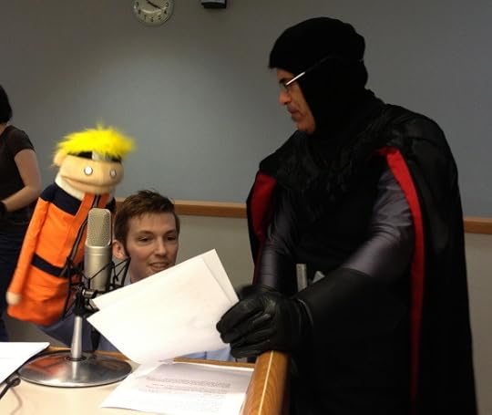 Naruto and Vordak behind the scenes