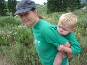 Kristin and Ben make the hike to Bloomington Lake 