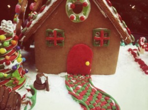 Ginger Bread House with red Door