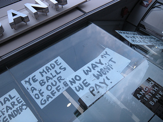 Protest at Anglo Irish Bank, Cork