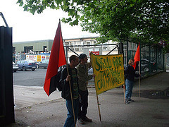 Cork Shell 2 Sea activists blocade the Shell Depot in the Marina, Cork