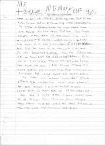  Memories of September 11, 2001 