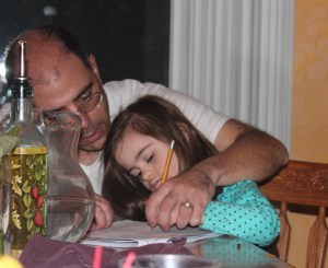 Homework with Daddy