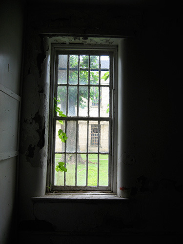 The view from inside a patient room.