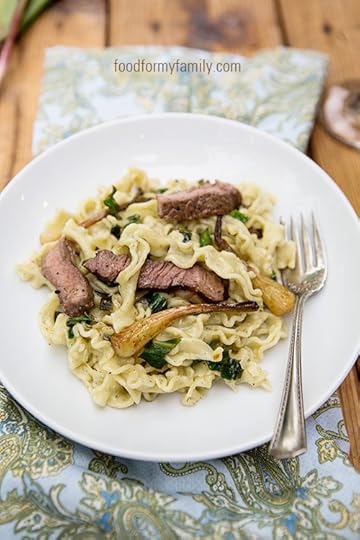 Carbonara Style Pasta with Sautéed Ramps via FoodforMyFamily.com