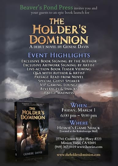 THE HOLDER'S DOMINION - BOOK LAUNCH INVITE - HOWIE'S GAME SHACK