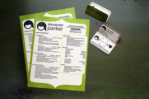 Green Resume CV & Business Card