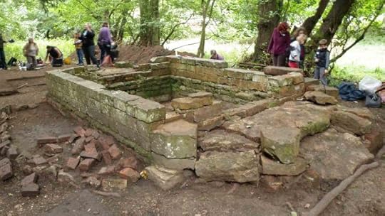 The garden excavation at Belton House, near Grantham. 