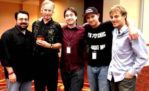 Jerry DeWitt, Sam Singleton, JT Eberhard, David G. McAfee, and Zack Kopplin at the Great Lakes Atheist convention in Toledo, Ohio.