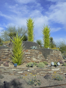 Entrance to the DBG with glass sculptures by Chiluly. ©2013 ANVidean