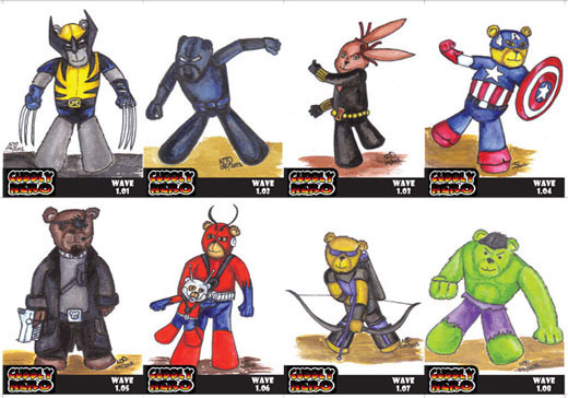 Cuddly Hero Sketch Card Prints