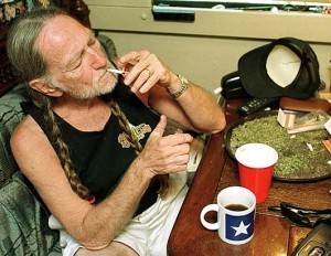 A rare moment on Willie's bus (not). I love the Internet.