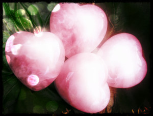 rosequartzhearts 300x228 4 Totally Rockin Ways to use Crystals to Beat Fear and Anxiety 