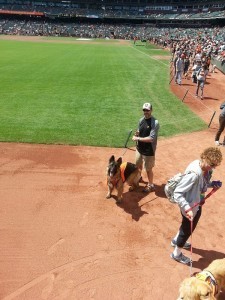 Jake can always hear my voice! In Left Field.