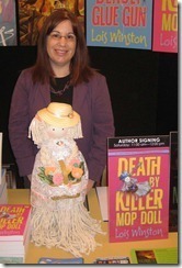 Lois Winston and mop doll