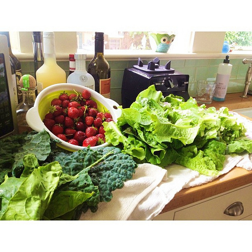 Meanwhile John + True harvested all if this today from our yard!