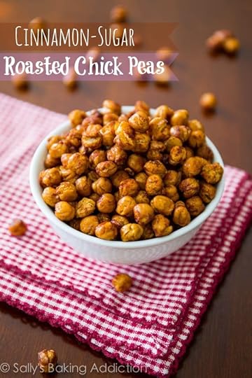 How to make Crunchy Cinnamon-Sugar Roasted Chickpeas. Healthy and addicting! sallysbakingaddiction.com