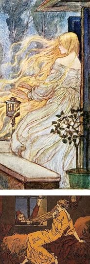 Rapunzel illustrations by Florence Harrison and Ernst Liebermann