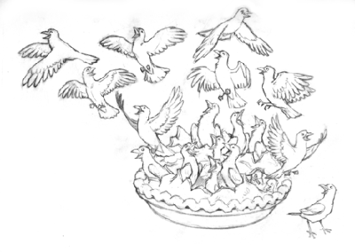 Sixpence Blackbirds by Scott Gufstason
