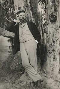 James FitzGerald wearing a smoking jacket in 1868