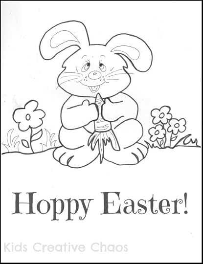 Easter Bunny Coloring Page Printable for kids