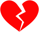 Broken heart symbol