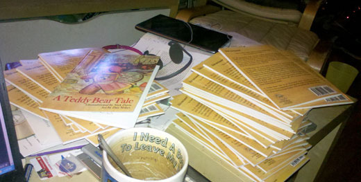 A Teddy Bear Book Stack