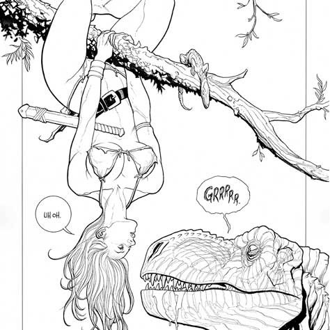 Frank Cho: Jungle Queen commission 