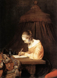 Woman writing a letter