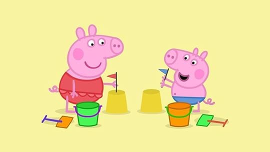 Peppa Pig and George at the Beach