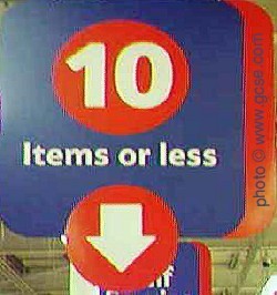 10 items or less